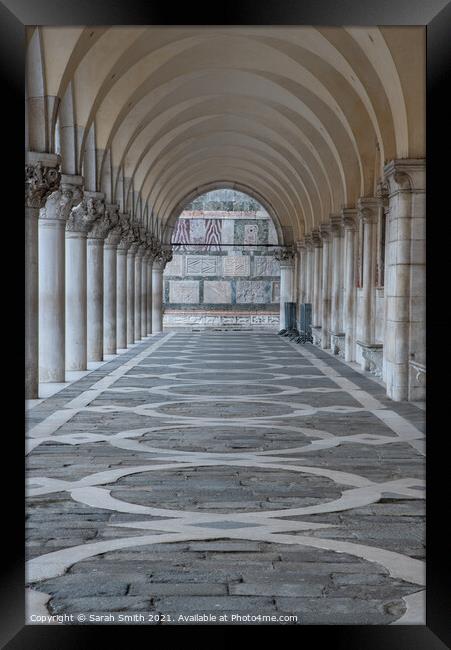 Arched Beauty in Venice Framed Print by Sarah Smith