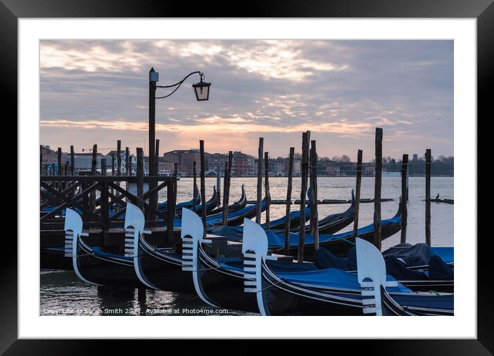 Venice Sunrise  Framed Mounted Print by Sarah Smith