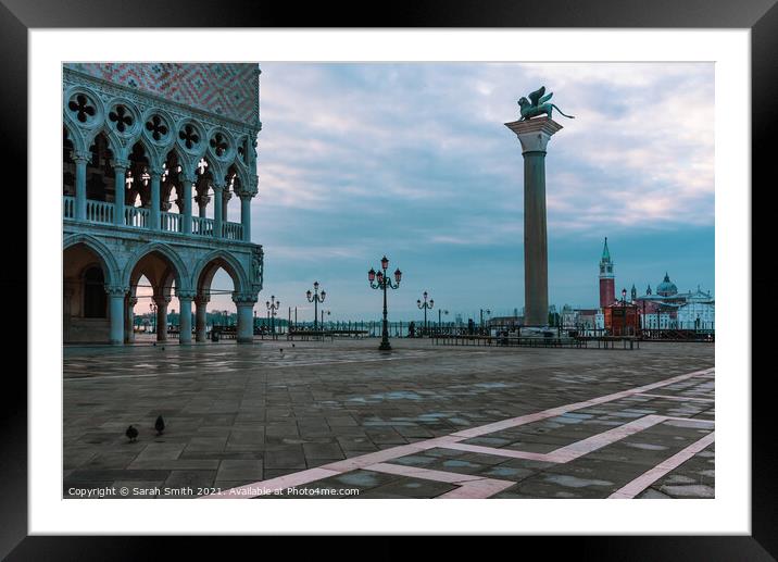 Early Morning at the Doge's Palace Framed Mounted Print by Sarah Smith