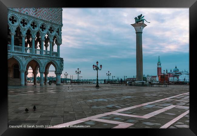 Early Morning at the Doge's Palace Framed Print by Sarah Smith