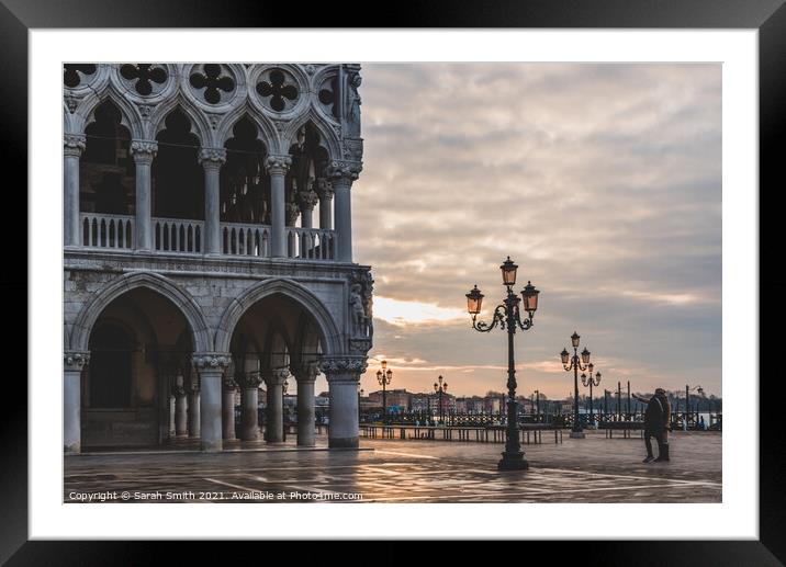 Venetian Sunrise Framed Mounted Print by Sarah Smith