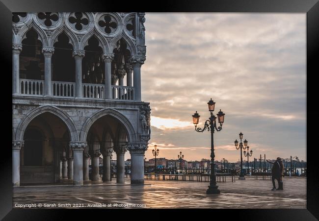 Venetian Sunrise Framed Print by Sarah Smith