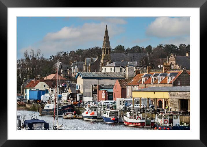 Eyemouth Small seaside town in Scotland  Framed Mounted Print by Holly Burgess