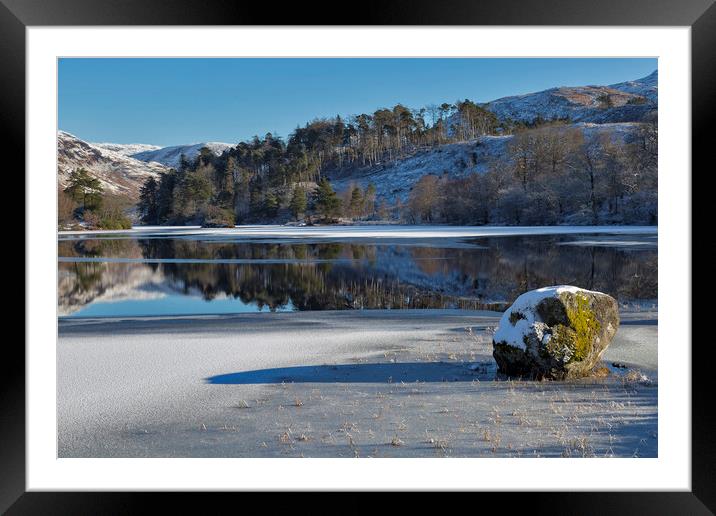 Loch Trool in Winter Framed Mounted Print by Derek Beattie