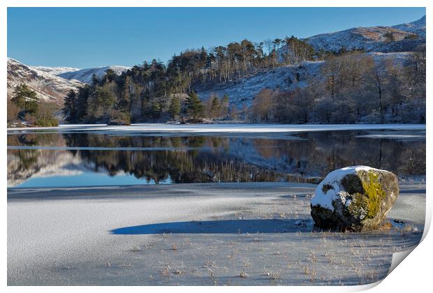 Loch Trool in Winter Print by Derek Beattie