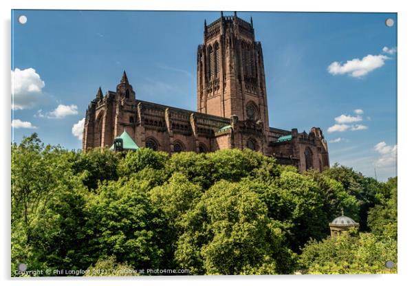 Liverpool Cathedral on the mount Acrylic by Phil Longfoot