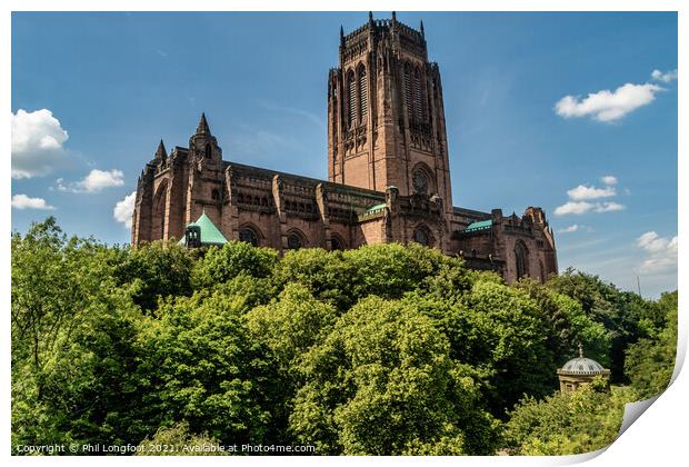 Liverpool Cathedral on the mount Print by Phil Longfoot