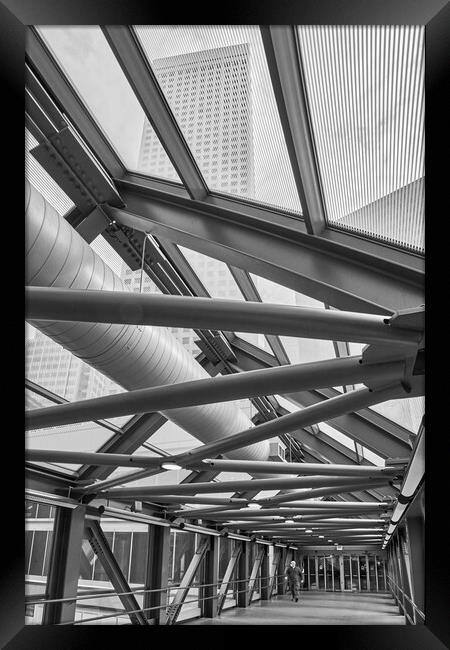 Skyway Into City Center Framed Print by Jim Hughes