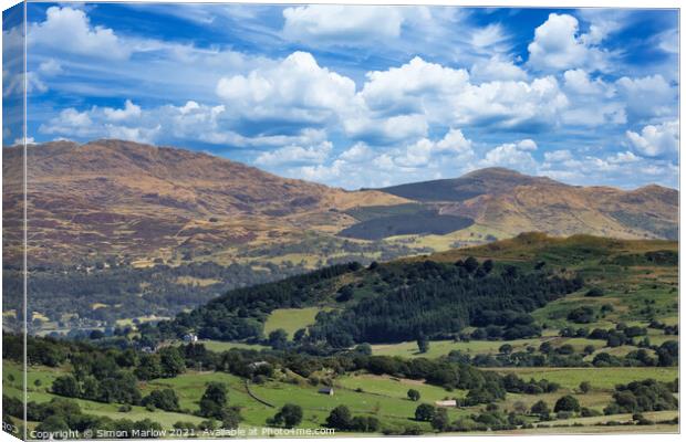 Majestic Snowdonias Summer Scenery Canvas Print by Simon Marlow