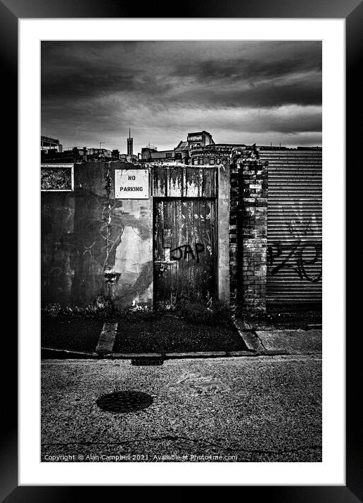 Backdoor to Belfast Framed Mounted Print by Alan Campbell