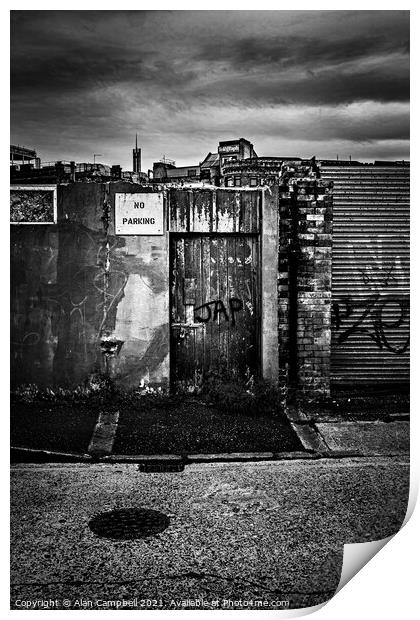 Backdoor to Belfast Print by Alan Campbell