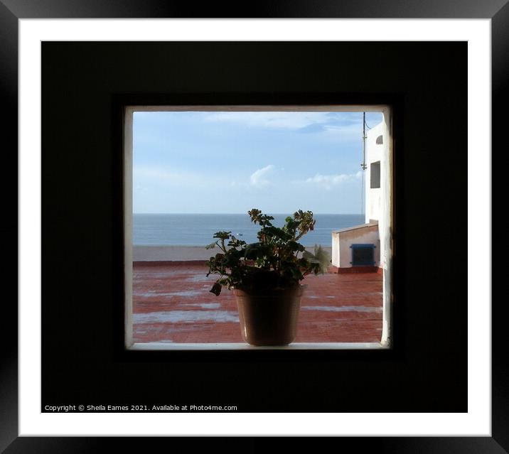 Looking Out of The Window in the Wall,  Framed Mounted Print by Sheila Eames
