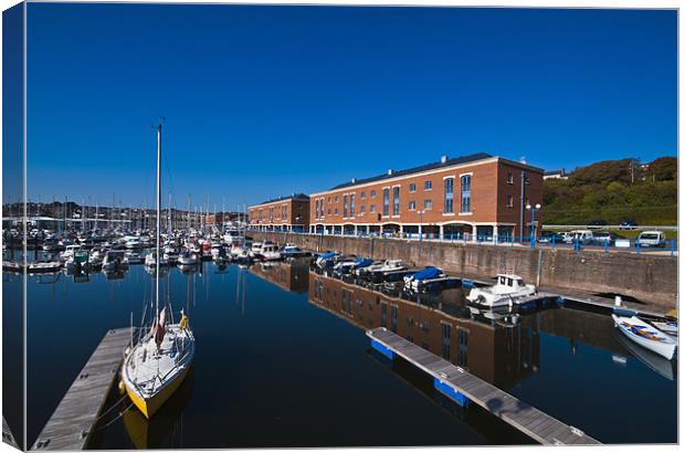 Milford Haven Marina Canvas Print by Steve Purnell