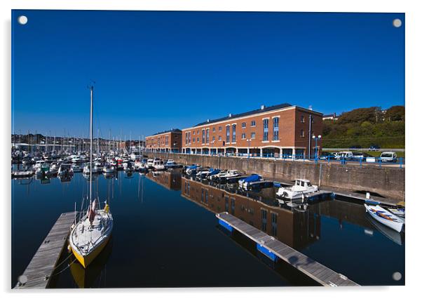 Milford Haven Marina Acrylic by Steve Purnell
