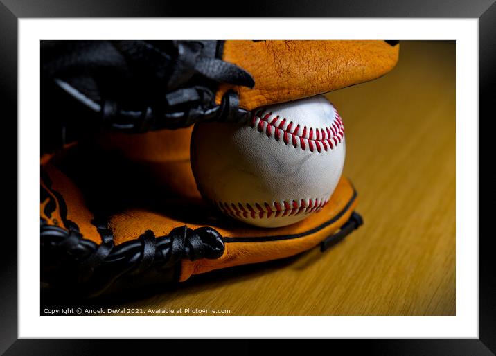 Baseball Season Framed Mounted Print by Angelo DeVal