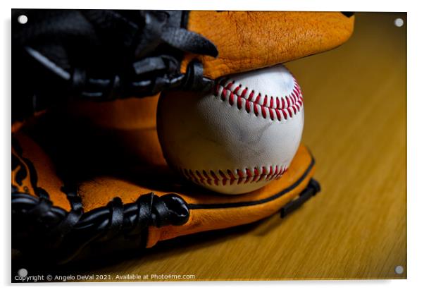 Baseball Season Acrylic by Angelo DeVal