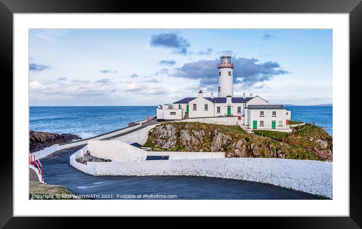 A Coastal Oasis: Fanad Lighthouse Framed Mounted Print by KEN CARNWATH