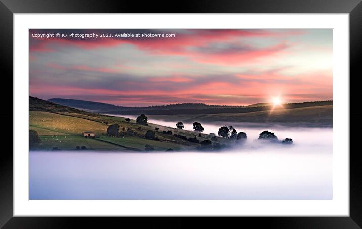 Mystical Mist of Edale Framed Mounted Print by K7 Photography