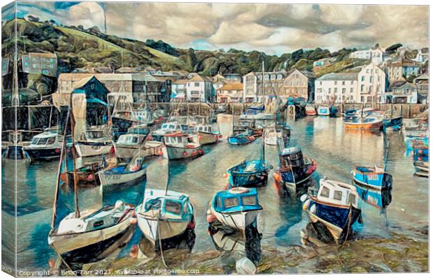 Mevagissey Cornwall Canvas Print by Brian Tarr
