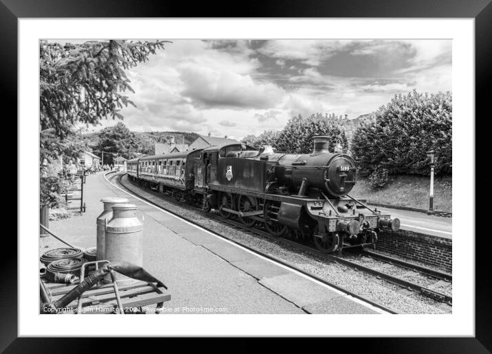 Timeless steam journey through Welsh heritage Framed Mounted Print by jim Hamilton