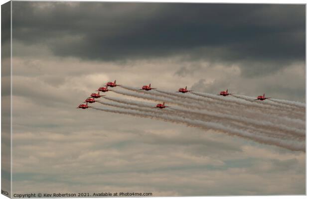 Red Arrows Canvas Print by Kev Robertson