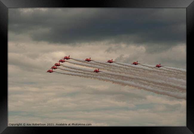 Red Arrows Framed Print by Kev Robertson