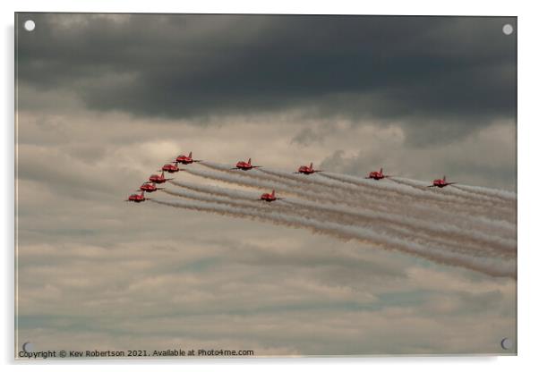 Red Arrows Acrylic by Kev Robertson
