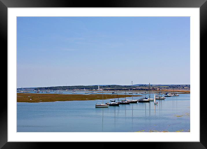 Yachts At Keyhaven Framed Mounted Print by kelly Draper