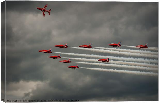 The Red Arrows Canvas Print by Kev Robertson