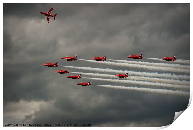 The Red Arrows Print by Kev Robertson