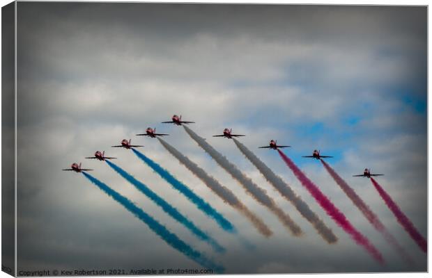 The Red Arrows Canvas Print by Kev Robertson