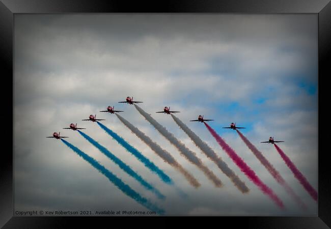 The Red Arrows Framed Print by Kev Robertson