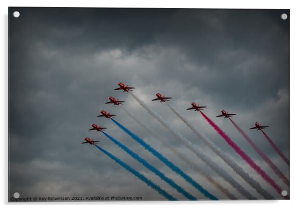 The Red Arrows Acrylic by Kev Robertson