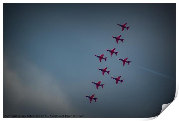 The Red Arrows Print by Kev Robertson