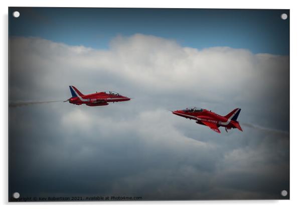 Red Arrows pair Acrylic by Kev Robertson