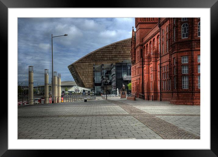 Cardiff Bay Framed Mounted Print by Steve Purnell