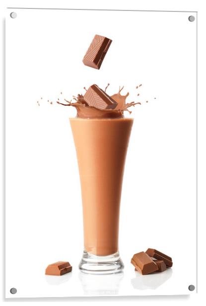 Chocolate Milkshake Smoothie Acrylic by Amanda Elwell