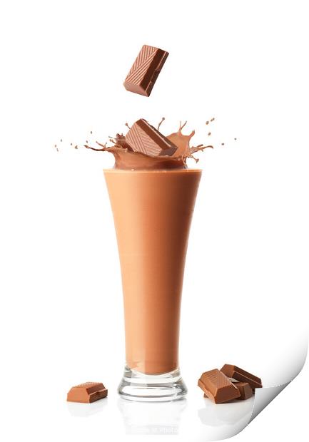 Chocolate Milkshake Smoothie Print by Amanda Elwell