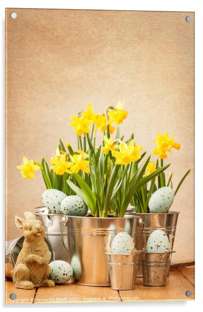 Easter Setting Acrylic by Amanda Elwell