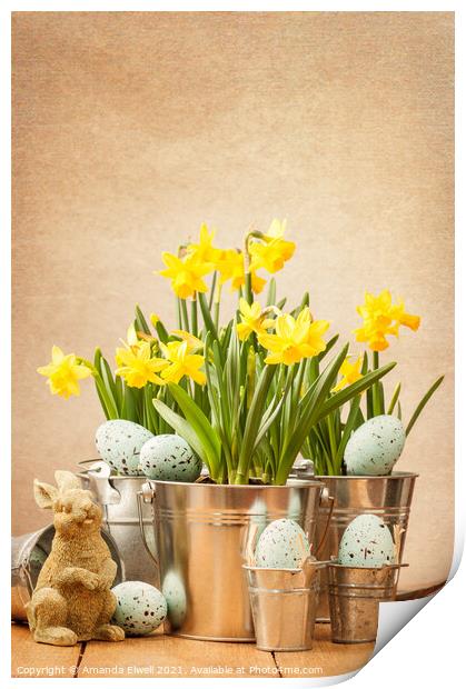 Easter Setting Print by Amanda Elwell