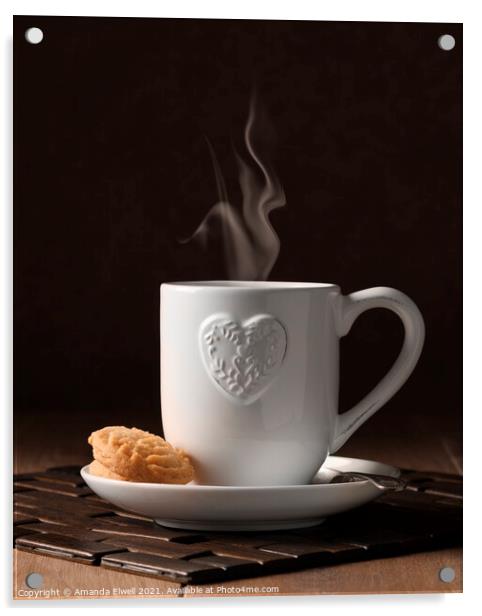Cup Of Coffee Acrylic by Amanda Elwell