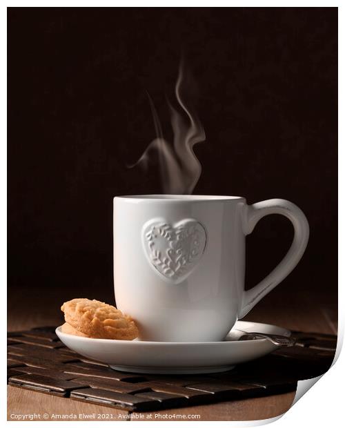 Cup Of Coffee Print by Amanda Elwell
