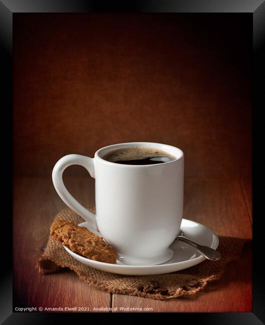 Cup Of Coffee Framed Print by Amanda Elwell