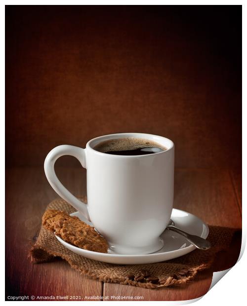 Cup Of Coffee Print by Amanda Elwell