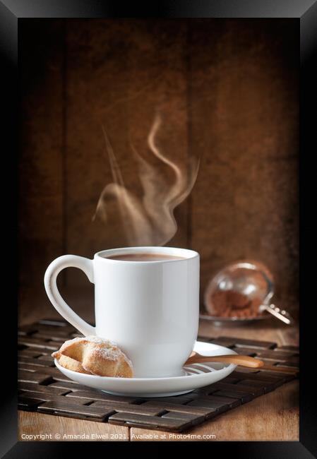 Hot Chocolate Drink Framed Print by Amanda Elwell