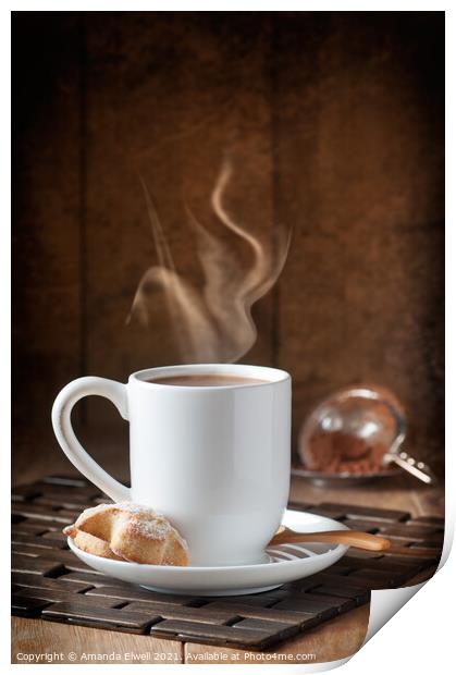 Hot Chocolate Drink Print by Amanda Elwell