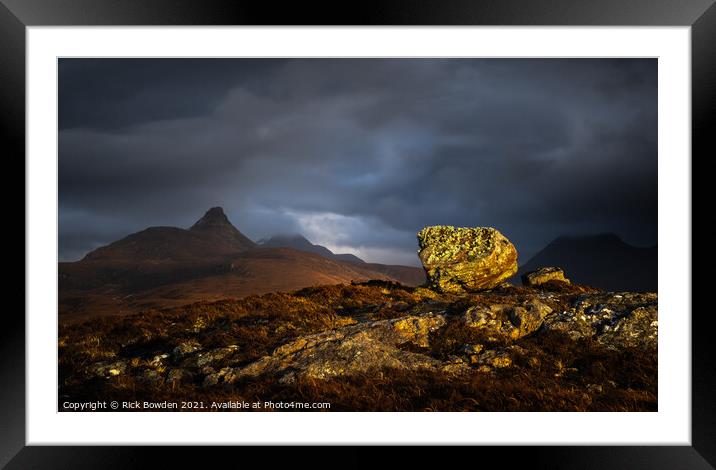  Aird of Coigach Assysnt Scotland Framed Mounted Print by Rick Bowden