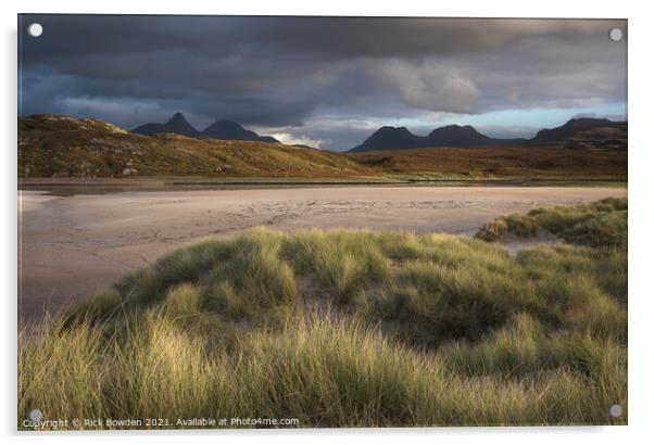 Dunes of Achnahaird Bay Acrylic by Rick Bowden