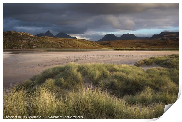 Dunes of Achnahaird Bay Print by Rick Bowden