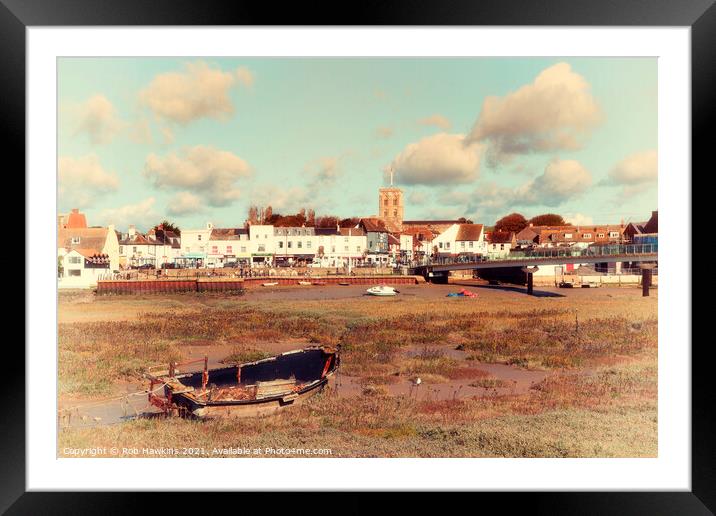 Shoreham derelict boat  Framed Mounted Print by Rob Hawkins